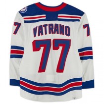 NY.Rangers #77 Frank Vatrano Fanatics Authentic Game-Used Set 3 Jersey Worn During Games Played Between March 20 and April 23, 2022 White Stitched American Hockey Jerseys