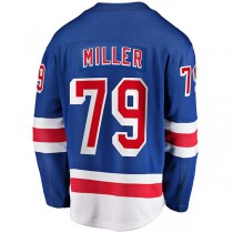 NY.Rangers #79 K'Andre Miller Fanatics Branded 2017-18 Home Breakaway Replica Jersey Blue Stitched American Hockey Jerseys
