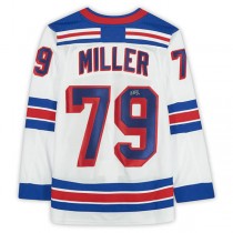 NY.Rangers #79 K'Andre Miller Rangers Fanatics Authentic Autographed 2020-21 Reverse Retro White Stitched American Hockey Jerseys