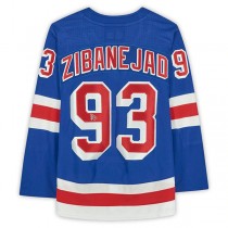 NY.Rangers #93 Mika Zibanejad Fanatics Authentic Autographed Blue Stitched American Hockey Jerseys