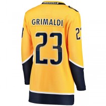 N.Predators #23 Rocco Grimaldi Fanatics Branded Home Breakaway Player Jersey Gold Stitched American Hockey Jerseys