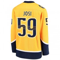 N.Predators #59 Roman Josi Fanatics Branded Home Replica Player Jersey Gold Stitched American Hockey Jerseys