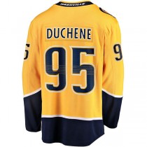 N.Predators #95 Matt Duchene Fanatics Branded Home Premier Breakaway Player Jersey Gold Stitched American Hockey Jerseys