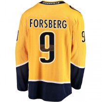 N.Predators #9 Filip Forsberg Fanatics Branded Breakaway Player Jersey Gold Stitched American Hockey Jerseys