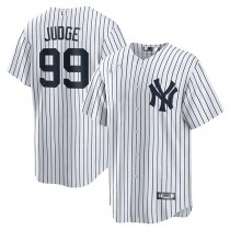 New York Yankees #99 Aaron Judge White Home Replica Player Name Jersey Baseball Jerseys