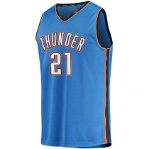 OC.Thunder #21 Aaron Wiggins Fanatics Branded 2021-22 Fast Break Replica Jersey Icon Edition Blue Stitched American Basketball Jersey