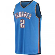 OC.Thunder #2 Shai Gilgeous-Alexander Fanatics Branded Fast Break Player Jersey Blue Icon Edition Stitched American Basketball Jersey