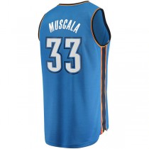 OC.Thunder #33 Mike Muscala Fanatics Branded Fast Break Replica Jersey Blue Icon Edition Stitched American Basketball Jersey