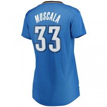 OC.Thunder #33 Mike Muscala Fanatics Branded Women's Fast Break Replica Jersey Blue Icon Edition Stitched American Basketball Jersey