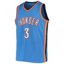 OC.Thunder #3 Chris Paul Team Swingman Jersey Blue Stitched American Basketball Jersey