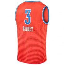 OC.Thunder #3 Josh Giddey Fanatics Branded 2021-22 Fast Break Replica Player Jersey Orange Statement Edition Stitched American Basketball Jersey