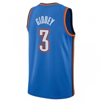 OC.Thunder #3 Josh Giddey Unisex 2022-23 Swingman Jersey Icon Edition Blue Stitched American Basketball Jersey
