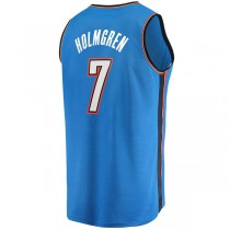 OC.Thunder #7 Chet Holmgren Fanatics Branded 2022 Draft First Round Pick Fast Break Replica Jersey Icon Edition Blue Stitched American Basketball Jersey