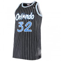 O.Magic #32 Shaquille O'Neal Mitchell & Ness Big & Tall Hardwood Classics Jersey Black Stitched American Basketball Jersey