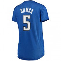 O.Magic #5 Mohamed Bamba Fanatics Branded Women's Fast Break Replica Player Jersey Blue Icon Edition Stitched American Basketball Jersey