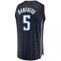 O.Magic #5 Paolo Banchero Fanatics Branded 2022 Draft First Round Pick Fast Break Replica Player Jersey Icon Edition Black Stitched American Basketball Jersey