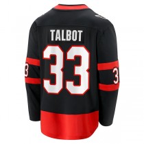 O.Senators #33 Cam Talbot Fanatics Branded Home Breakaway Player Jersey Black Stitched American Hockey Jerseys