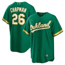 Oakland Athletics #26 Matt Chapman Kelly Green Alternate Replica Player Name Jersey Baseball Jerseys