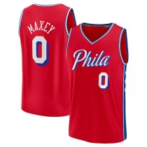 PH.76ers #0 Tyrese Maxey Fanatics Branded 2022-23 Fast Break Replica Player Jersey Statement Edition Red Stitched American Basketball Jersey