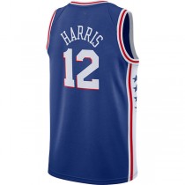 PH.76ers #12 Tobias Harris 2020-21 Swingman Jersey Royal Icon Edition Stitched American Basketball Jersey