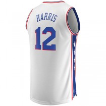 PH.76ers #12 Tobias Harris Fanatics Branded Fast Break Replica Player Team Jersey Association Edition White Stitched American Basketball Jersey