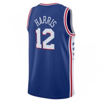 PH.76ers #12 Tobias Harris Unisex 2022-23 Swingman Jersey Icon Edition Royal Stitched American Basketball Jersey