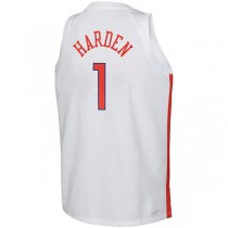 PH.76ers #1 James Harden 2022-23 Swingman Jersey City Edition White Stitched American Basketball Jersey