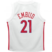 PH.76ers #21 Joel Embiid Preschool 2022-23 Replica Jersey City Edition White Stitched American Basketball Jersey