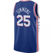 PH.76ers #25 Ben Simmons 2020-21 Swingman Jersey Royal Stitched American Basketball Jersey