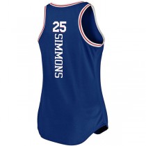 PH.76ers #25 Ben Simmons Fanatics Branded Women's 2019-20 Fast Break Team Tank Jersey Icon Edition Royal Stitched American Basketball Jersey