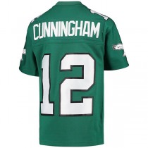 P.Eagles #12 Randall Cunningham Mitchell & Ness Kelly Green 1990 Retired Player Legacy Jersey Stitched American Football Jerseys
