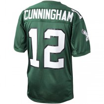 P.Eagles #12 Randall Cunningham Mitchell & Ness Kelly Green 1992 Authentic Throwback Retired Player Jersey Stitched American Football Jerseys