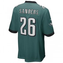 P.Eagles #26 Miles Sanders Midnight Green Game Player Jersey Stitched American Football Jerseys