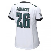 P.Eagles #26 Miles Sanders White Game Jersey Stitched American Football Jerseys