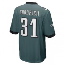 P.Eagles #31 Mario Goodrich Midnight Green Game Player Jersey Stitched American Football Jerseys
