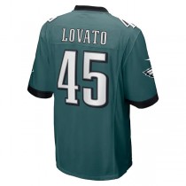 P.Eagles #45 Rick Lovato Midnight Green Game Jersey Stitched American Football Jerseys