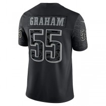 P.Eagles #55 Brandon Graham Black RFLCTV Limited Jersey Stitched American Football Jerseys