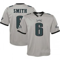 P.Eagles #6 DeVonta Smith Silver Inverted Game Jersey Stitched American Football Jerseys