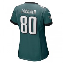 P.Eagles #80 Tyree Jackson Midnight Green Game Jersey Stitched American Football Jerseys