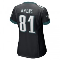 P.Eagles #81 Terrell Owens Black Retired Player Jersey Stitched American Football Jerseys