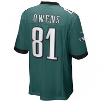 P.Eagles #81 Terrell Owens Midnight Green Game Retired Player Jersey Stitched American Football Jerseys