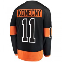 P.Flyers #11 Travis Konecny Fanatics Branded Alternate Breakaway Player Jersey Black Stitched American Hockey Jerseys