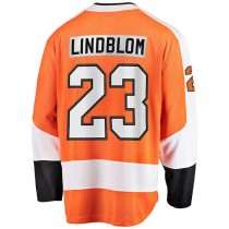 P.Flyers #23 Oskar Lindblom Fanatics Branded Team Color Breakaway Player Jersey Orange Stitched American Hockey Jerseys