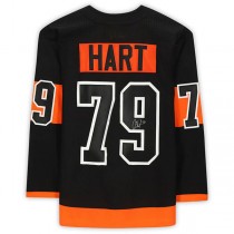 P.Flyers #79 Carter Hart Fanatics Authentic Autographed Black Stitched American Hockey Jerseys