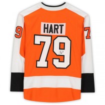 P.Flyers #79 Carter Hart Fanatics Authentic Autographed Breakaway Jersey Orange Stitched American Hockey Jerseys