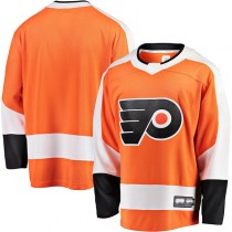 P.Flyers Fanatics Branded Breakaway Home Jersey Orange Stitched American Hockey Jerseys