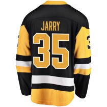 P.Penguins #35 Tristan Jarry Fanatics Branded Home Breakaway Player Jersey Black Stitched American Hockey Jerseys