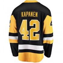 P.Penguins #42 Kasperi Kapanen Fanatics Branded Home Breakaway Jersey Black Stitched American Hockey Jerseys