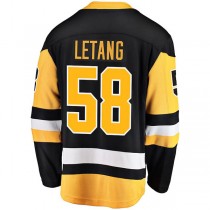 P.Penguins #58 Kris Letang Fanatics Branded Breakaway Player Jersey Black Stitched American Hockey Jerseys