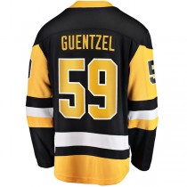 P.Penguins #59 Jake Guentzel Fanatics Branded Home Premier Breakaway Player Jersey Black Stitched American Hockey Jerseys